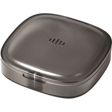 假牙/牙套矯正器收納盒, 1個, 黑色