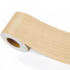 메이트 두꺼운 생활방수 간편부착 무늬목 몰딩 시트지, 라인베이지, 10 cm x 8 m