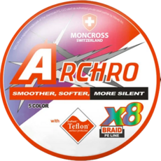 MONCROSS SWITZERLAND Acro X8 多彩8股編織五色釣魚線 1號, 混和色