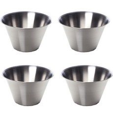 plala 不鏽鋼刨冰碗2號, 4個, 銀色