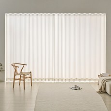 四季 雙幅記憶窗簾 小房間專用 2入, 白色