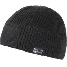 FIKER TACTICAL 格紋刷毛保暖毛帽, 黑色