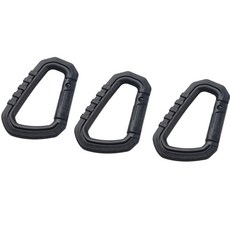Fma D型快掛登山扣 大號 3入, 黑色
