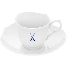 Meissen Wave Pure 義式濃縮咖啡杯 + 杯碟, 單一顏色, 1個