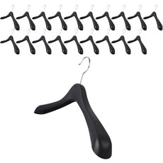 Kodis 女性用防肩角夾克衣架, 黑色, 20個