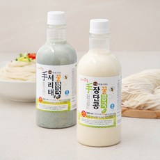 프레시오늘 신선냉장 껍질째 손수 영양가득 파주장단콩 꿀콩국수 + 꿀서리태콩국수 생소면 밀키트 2인분 2종 세트 1346g, 1.346kg, 1세트