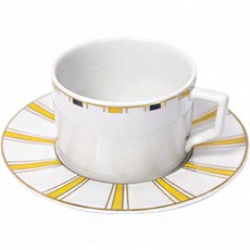邁森N41條紋光卡布奇諾杯+碟套裝, 單一顏色, 1套