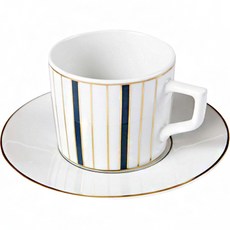 마이센 N41 스트라이프 라이트 에스프레소 컵 + 소서 세트, 1세트