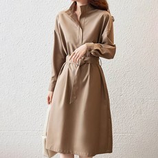 페이퍼먼츠 벨티드 심플 봄 가을 오피스 원피스 03989 빅사이즈 포함
