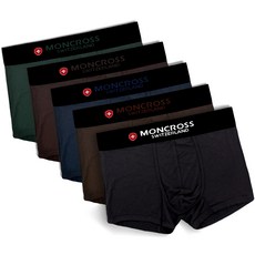 MONCROSS SWITZERLAND 男性透氣莫代爾四角褲5件組 M-5002