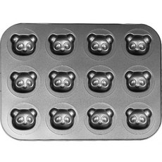 矽膠塗層熊貓瑪德蓮模具 12孔 MP144, 1個