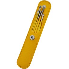 봄봄리빙 스테인리스 귀이개 열쇠고리 6종 세트 옐로우, 1세트