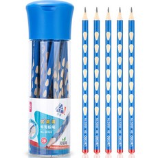 deLi 得力 2B三角洞洞鉛筆 30支 + 削鉛筆器 + 鉛筆桶組, 1組, 混色