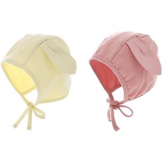 I am bebe 兔耳造型孩童綁帶棉帽 2件組