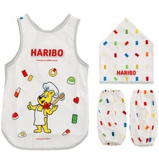 HARIBO 兒童圍裙頭巾袖套 3件組