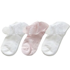 JANGAN 女童 Dear Socks Salon 蕾絲襪 3雙組