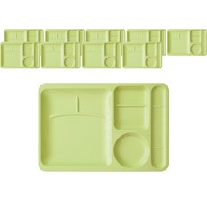 Roya 團餐服務密胺方形餐盤 710 10p, 淺綠色