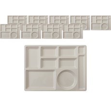 LOHJA 美耐皿五格餐盤 10入, 淺米色