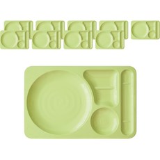 Roya 團餐服務密胺圓形餐盤 720 10p, 淺綠色