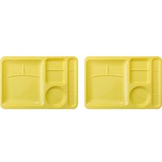 LOHJA 多用途方形餐盤, 淡黃色(710款), 2個