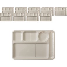 LOHJA 美耐皿多用途分格餐盤 10入, 淺米色