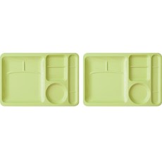 LOHJA 多用途方形餐盤, 淺綠色(710款), 2個
