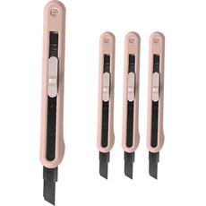 NUSIGN 黑色刀片小型美工刀 063-NS, 牛奶粉, 4個