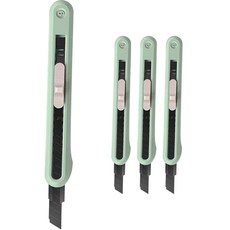 누사인 블랙 컷터날 소형 커터칼 063-NS, 밀크그린, 4개