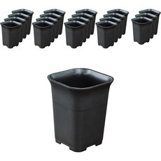 Belle 塑膠方形加厚萬象花盆 小 20入, 黑色