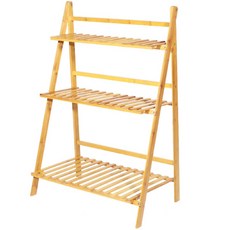 지오머스 화분 식물 정리대 100cm, 브라운, 3단