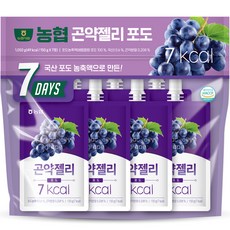 低卡蒟蒻果凍飲 葡萄口味 7包, 1.05kg, 1袋