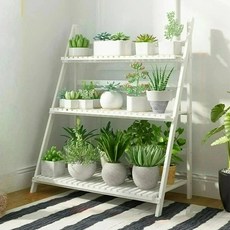 지오머스 화분 식물 정리대 100cm, 화이트, 3단