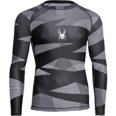 SPYDER 男款閃電圖案巴西柔術緊身長袖T恤
