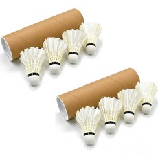 BAEGOT International 男女通用羽球羽毛球, 白色, 4入, 2個