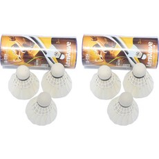 BAEGOT International 羽球羽毛球 LW-0154, 白色, 3入, 2個