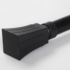 세류 커튼봉 스퀘어 25mm, 블랙