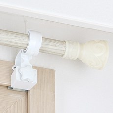 세류 커튼봉 스위트 25mm + 안뚫어고리 봉 세트, 아이보리