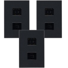 Tilins 電話 4P + 網路8P 開關 深黑色, 3個