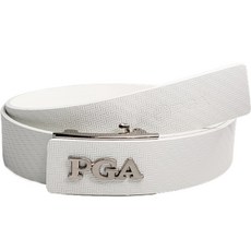 PGA TOUR 男款高爾夫優質全皮革自動腰帶 PGA111, 白色