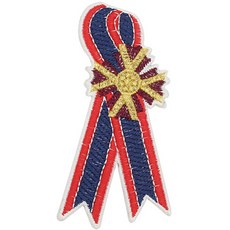 裝飾用熱接著式布章 緞帶, 混色, 1個