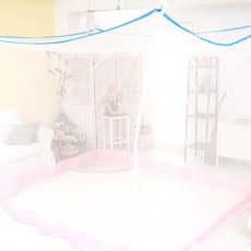 하얀나라 국산 고급 사각 모기장 침대모기장, 화이트