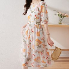 페이퍼먼츠 멜리티 스퀘어넥 여름 원피스 04777