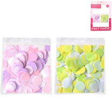 PARTYSHOW 大容量圓形五彩紙屑 200g x 2款組合 2.5cm, 可愛圖案, 萊姆圖案, 1套