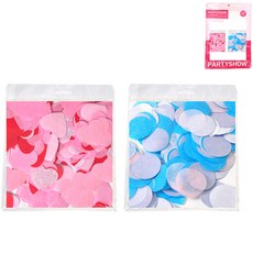 派對秀大容量紙屑圓圈2.5cm 200g+心形2.5cm 200g套組, 1套, 寶貝圖案（圓形），混色（心形）