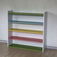 양지가구 라운드 책장, 오색, 4단