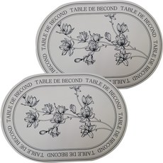 BECOND 矽膠防水北歐風餐墊, 43*29.5cm, 象牙白