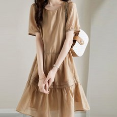 페이퍼먼츠 루즈핏 캉캉 미니 반팔 여름 원피스 04768 빅사이즈 포함