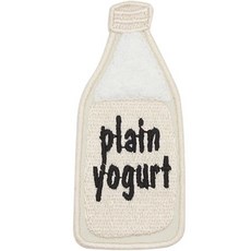 예쁜 장식용 열접착식 와펜, 플레인요거트, 1개