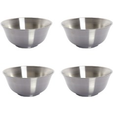 plala 低不鏽鋼刨冰碗 5號, 4個, 銀