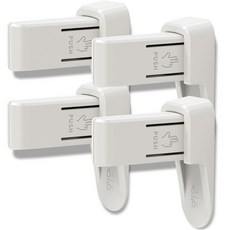 원더파파 문 손잡이 안전 잠금장치, 화이트, 4개